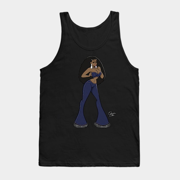 Denim Divine Tank Top by Jennifer Elder Art